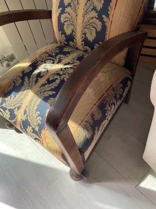 Descalzadora Art Decó Tela Madera