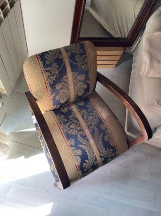 Descalzadora Art Decó Tela Madera