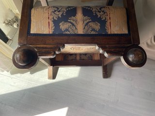 Descalzadora Art Decó Tela Madera