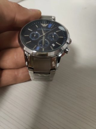 Reloj Emporio Armani Esfera Azul y Plata