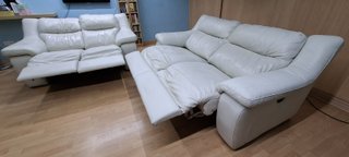 Sofá 3+2 plazas piel con 4 asientos eléctricos