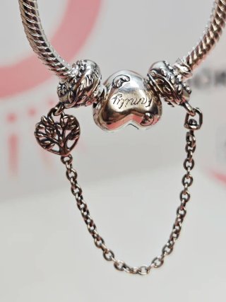 Pulsera Pandora family Plata 19cm certificado caja