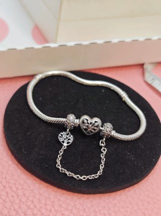 Pulsera Pandora family Plata 19cm certificado caja