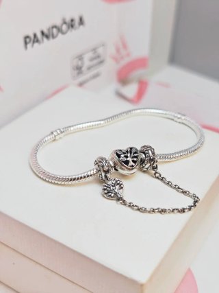 Pulsera Pandora family Plata 19cm certificado caja