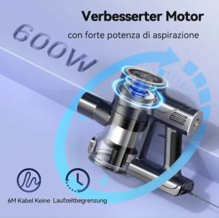 Aspirador de mano 600W con cable