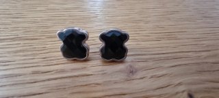 Pendientes Oso Tous Negro y Plata