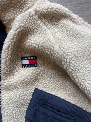 Casaco Tommy Jeans Reversível Bege/Azul