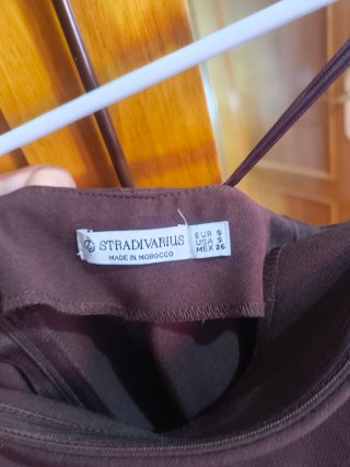 Vestido marrón Stradivarius Talla S