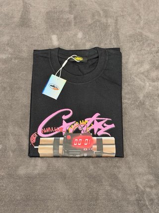 Camiseta negra Corteiz con diseño Talla S