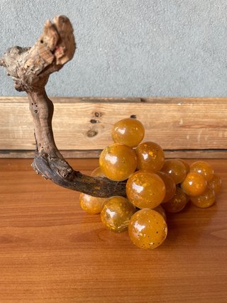 Grappolo d'uva vintage vetro ambra anni '60