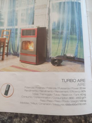 Estufa Pellets Turbo Aire 20 kW