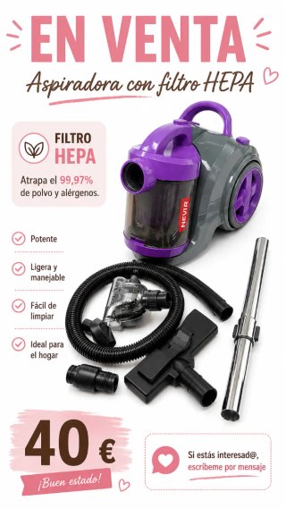 Aspiradora Nevir con filtro HEPA
