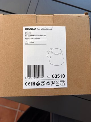Aplique Faro Barcelona Bianca Metal/Plástico