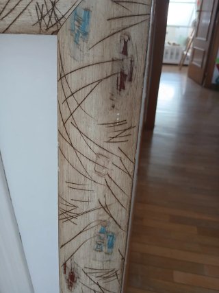 Gran marco de madera grande decorado