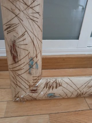 Gran marco de madera grande decorado