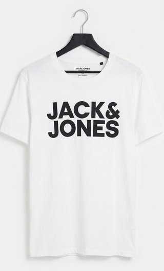 Camiseta Jack & Jones XL Blanca Logo