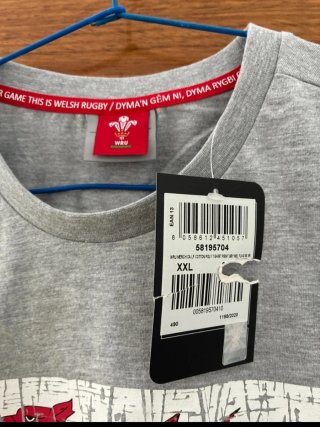 Camiseta Macron Gales Rugby Talla XXL