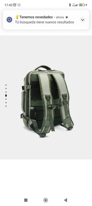 Mochila Parfois cabina gris y verde