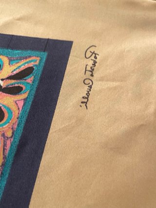 Foulard seta Roberto Cavalli Beige/Turquoise