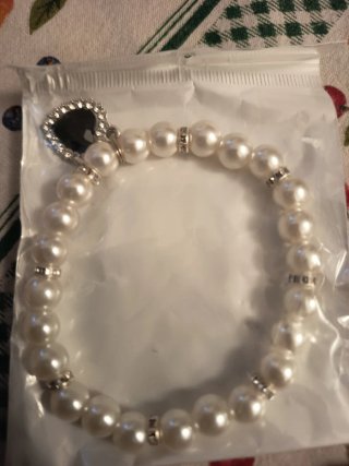 Bracciale donna perle con ciondolo cuore