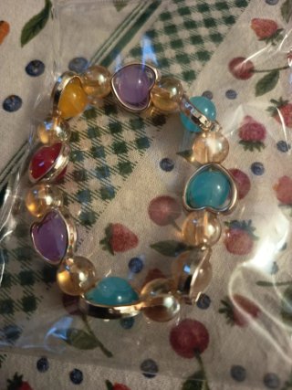 Bracciale donna con cuori colorati