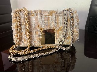Bolso Purificación García Mujer Beige/Oro