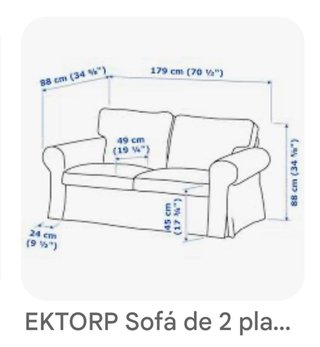Sofá 2 plazas Ikea beige + fundas roja y blanca
