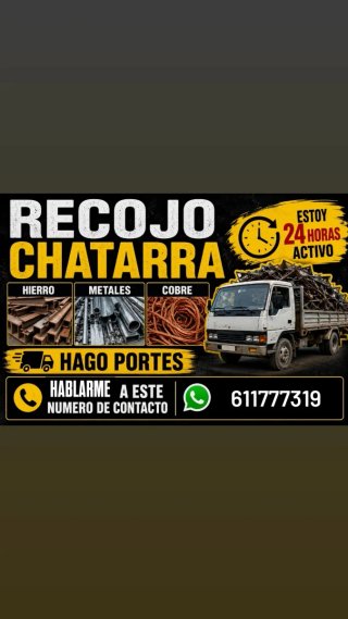 HAGO PORTES MUDANZAS RECOJO HIERRO METALES COBRE