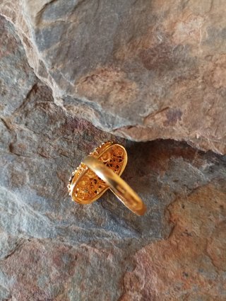 Anillo Filigrana Plata Ley chapado Oro
