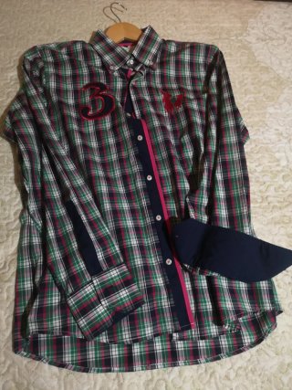 Camisa Polo Ralph Lauren Azul y Blanca