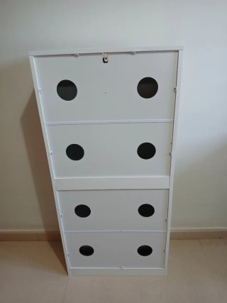 Zapatero blanco de madera
