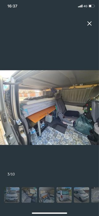 Cama y colchon  plegable Mercedes Vito 638