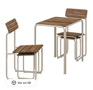 2 uds Silla jardín / terraza  Ikea Madera/Metal