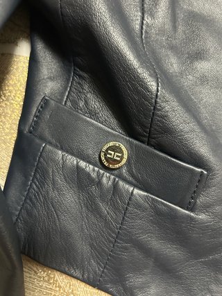 Giacca Elisabetta Franchi Pelle Blu nuova