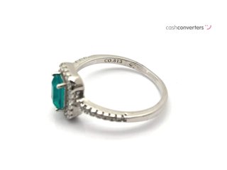 sortija plata 925mm con piedra con circonita