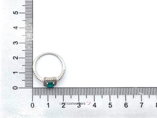 sortija plata 925mm con piedra con circonita