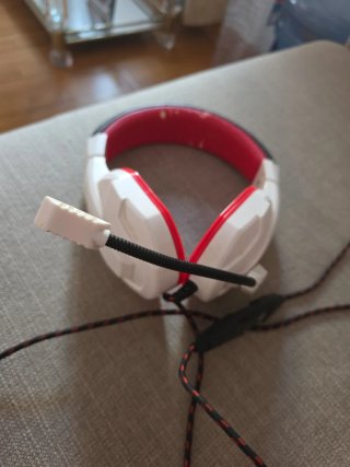 Auriculares gaming azul y blanco