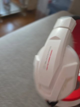 Auriculares gaming azul y blanco