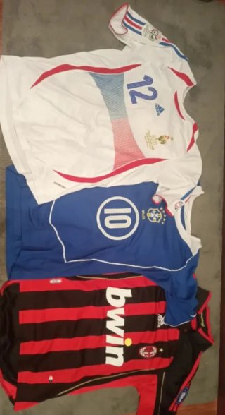 Pack de 3 camisetas retro de fútbol – talla S