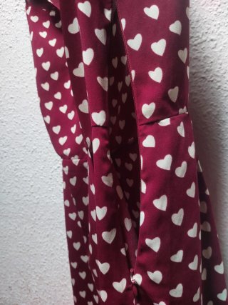 Vestido granate sin mangas Lefties corazón S
