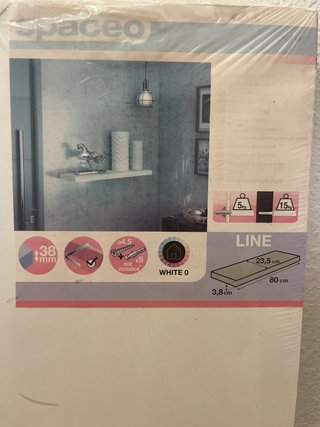 Estante LINE blanco 80x23.5cm