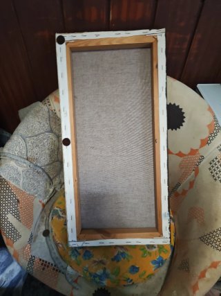 Óleo en relieve, 2 piezas en tela muy buena
