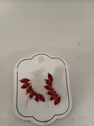 Pendientes R&M Rojo y Plateado