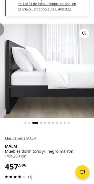 Base de cama Ikea y somier de láminas.