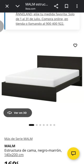Base de cama Ikea y somier de láminas.