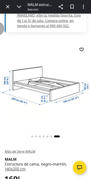 Base de cama Ikea y somier de láminas.