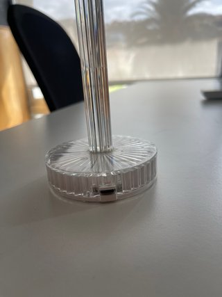 7 Lámparas de mesa cristal prismática