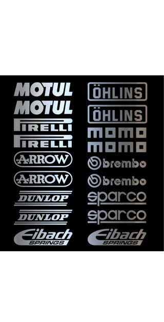 SET PEGATINAS PATROCINADORES PARA COCHE, MOTO Y ++