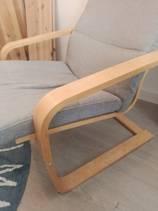 Butaca Ikea Madera Beige, poang. Nuevo vale 89.