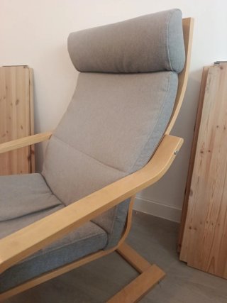 Butaca Ikea Madera Beige, poang. Nuevo vale 89.